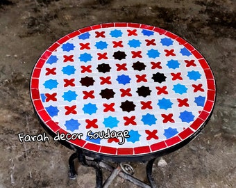 CUSTOMIZABLE Emerald  Table - Mosaic Table Art - Mid Century Mosaic Table - Handmade Coffee Table For Outdoor & Indoor