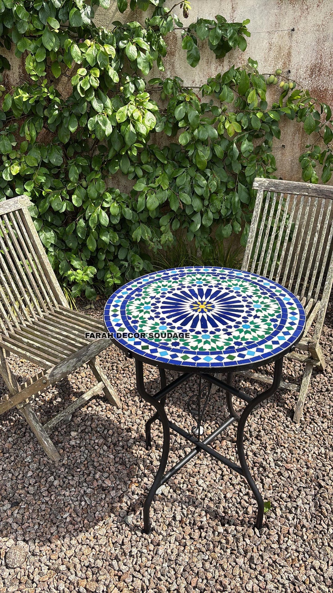 Custom Zellige Cut Mosaic Table - Handmade Moroccan Dining Table