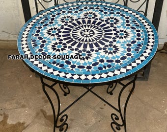 Amazing Moroccan mosaic table, Bistro Mosaic Table, Mid Century Mosaic Table from Morocco, Handmade Coffee Table For Outdoor & indoo