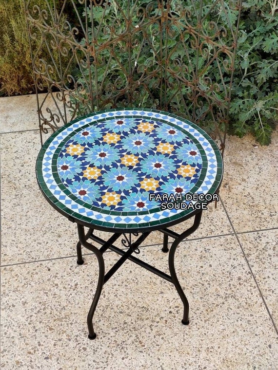 Mosaic tile outdoor coffee table deals
