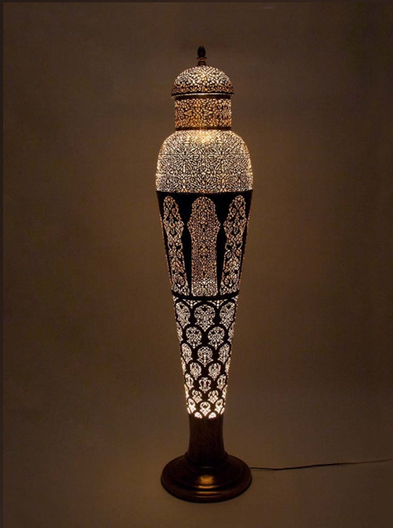 Moroccan Lamp standing , Luxury lamp , Moroccan Floor Light , Standing Lamp , Moroccan lighting , Floor and Standing Lamps , Moroccan lights image 1