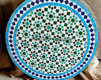 Mosaic Table outdoor & indoor MidCentury living, mosaic table, Moroccan Moorish Mosaic Table Handmade, Moroccan Decor.