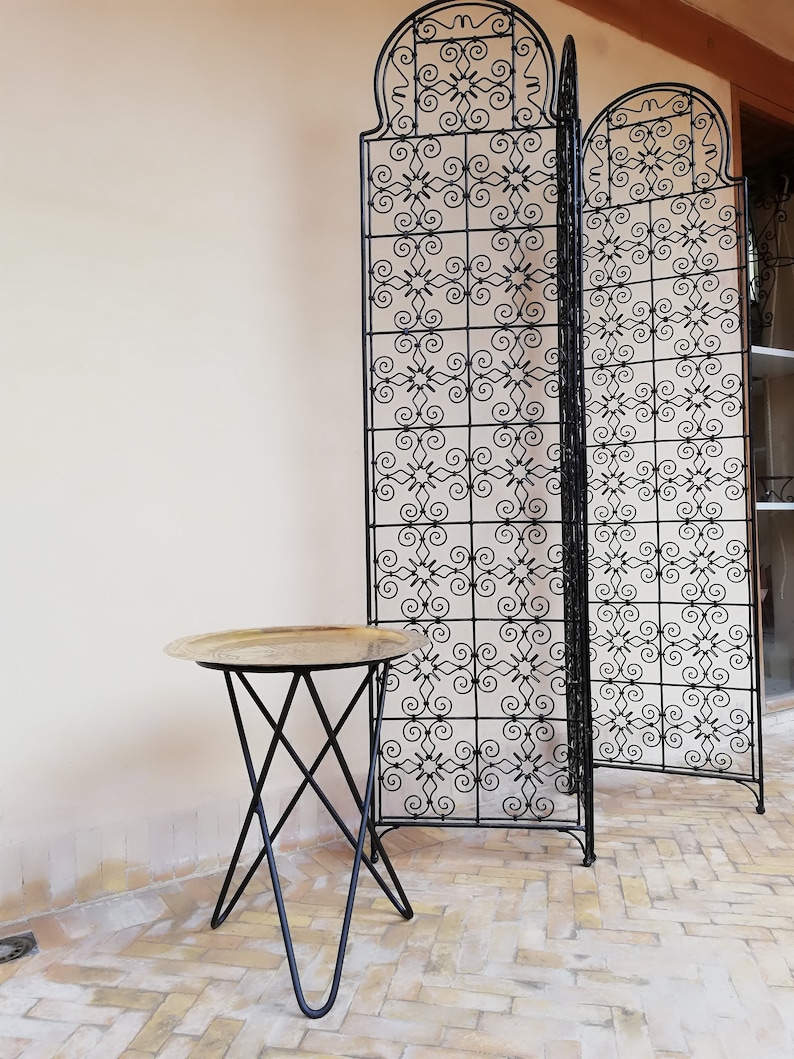 Room Divider Screen Moroccan Wrought Iron Partition Etsy
