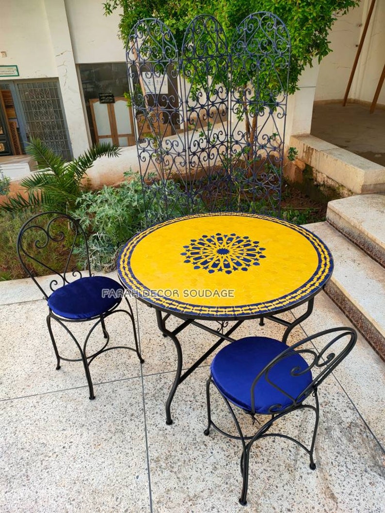 Farah Decor Soudage Mosaic Table and Chairs