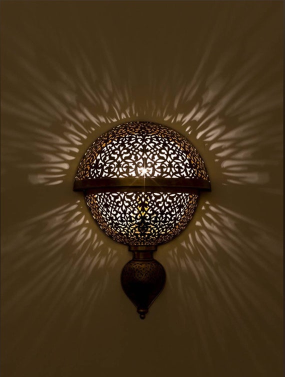 Moroccan Sconce Indoor Wall Sconce Wall Sconce Traditional Sconce Sconce Light Wall Lamp Copper Sconce Brass Wall Light