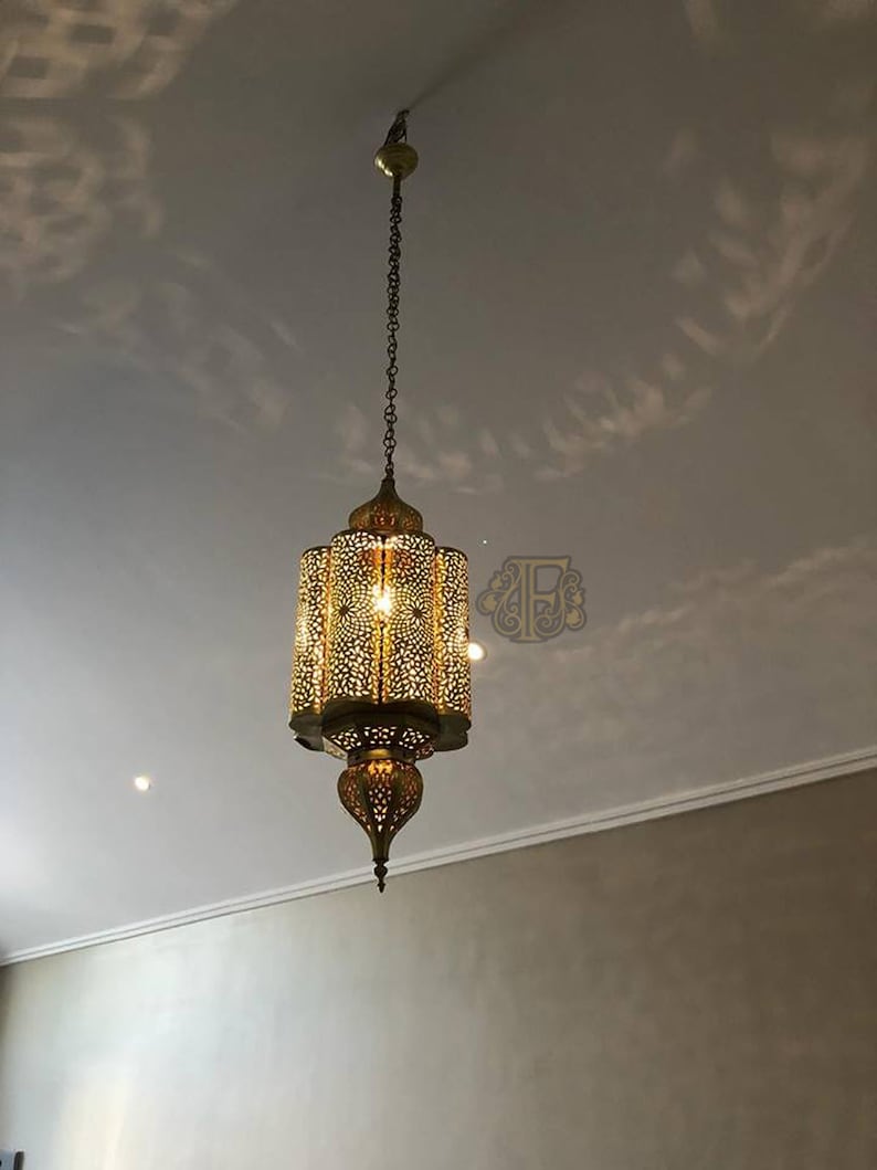La Moderne MainSuspensionCuivre Gravé MarocaineMarocainÉclairageSuspension Main Lampe Design À Marocaine IfY7gymb6v