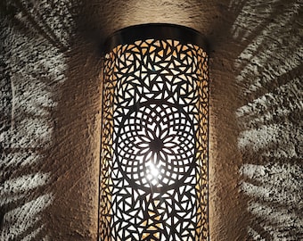 Moroccan Wall Light Fixture , set of 2 Moroccan brass Wall Light , Wall Sconce, Moroccan Wall Lamps , sconce light.