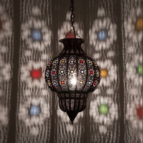 Tin Light Fixture Moroccan Lantern 