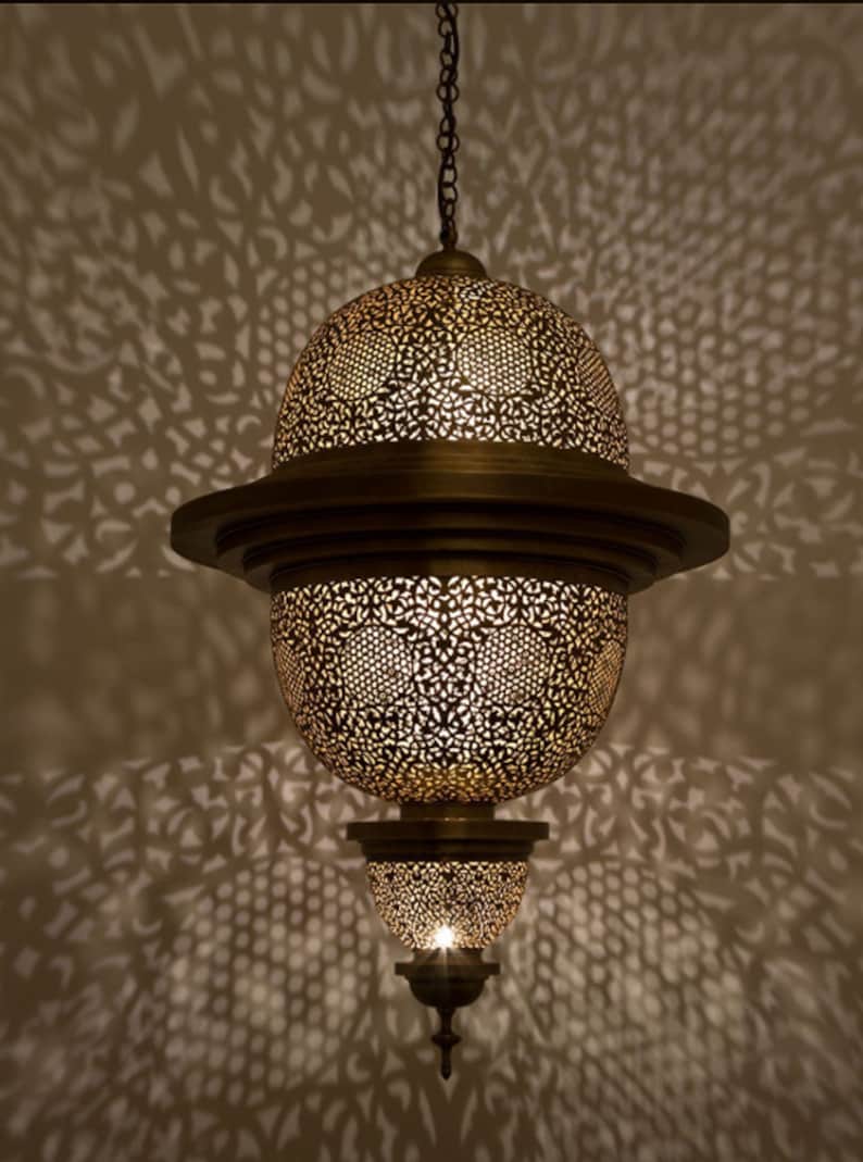 Moroccan Ceiling Light Superb Large Moroccan Pendant Light Etsy UK