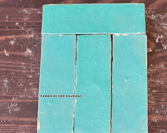 Handmade Moroccan Bejmat Tile: Natural Zenjari Terracotta Zellige (2"/6")