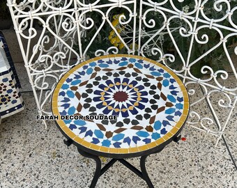 UNIQUE MOSAIC TABLE -  Mosaic Table Art - Mid Century Mosaic Table - Handmade Coffee Table For Outdoor & Indoor