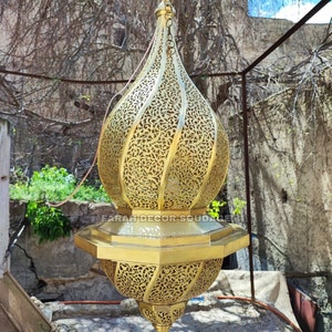 Moroccan Ceiling Light Fixture , Pendant Lamp Chandelier , Chandelier Lighting , Moroccan Ceiling Light , Pendant Lighting Brass .
