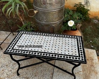 Customizable Mosaic Table - Rectangular Outdoor Indoor Zellige