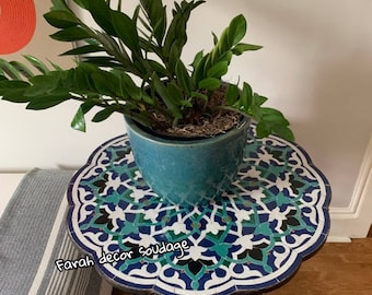 Handmade Moroccan mosaic table , outdoor & indoor table , mosaic table , Moorish Mosaic Table