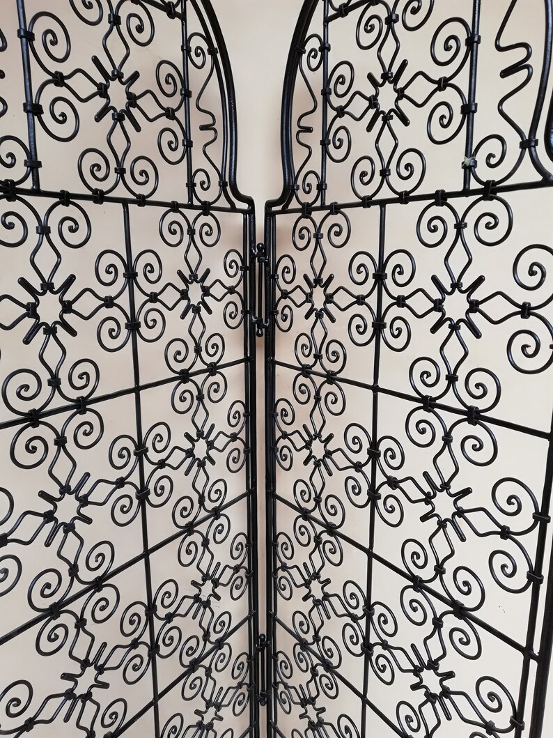 Room Divider Screen Moroccan Wrought Iron Partition Etsy