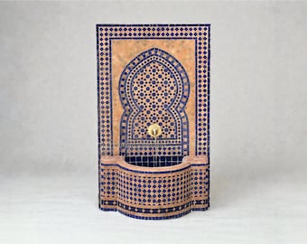 Handmade Mosaic Tile Fountain - Moroccan Mosaic Garden Water Feature