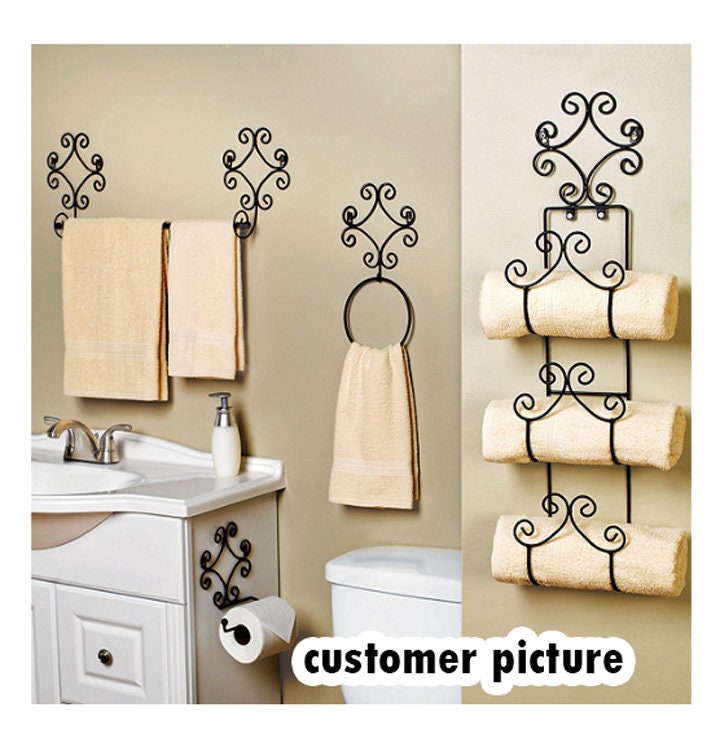 Forged iron on sale bath rack