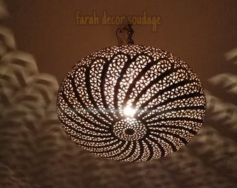 Unique Moroccan Pendant Light , Night Light Metal Light , Boho Lighting Bedroom , Home Decor Lighting Ceiling Lamp