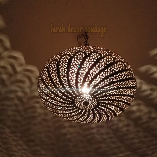 Unique Moroccan Pendant Light Night 