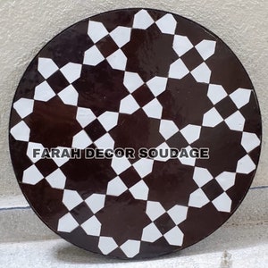 Moroccan handmade mosaic table for outdoor & indoorr furniture - Mosaic Tile Patio table - Dining table - Mosaic Garden table