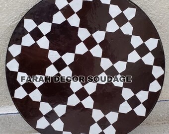 Moroccan handmade mosaic table for outdoor & indoorr furniture - Mosaic Tile Patio table - Dining table - Mosaic Garden table