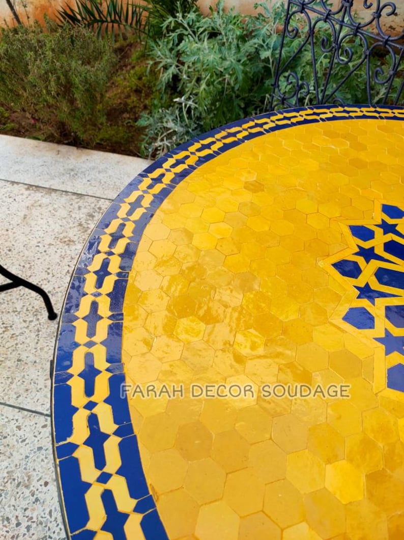Farah Decor Soudage Mosaic Table and Chairs - Thumbnail 5