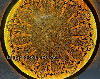 Handmade Moroccan Brass Wall Lamp: Antique Filigree Sconce