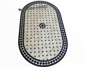 Dining Mosaic Top Oval,Moroccan Mosaic Table, outdoor Round table, outdoor dinning table, Mosaic Table, outdoor furniture,housewarming gift.