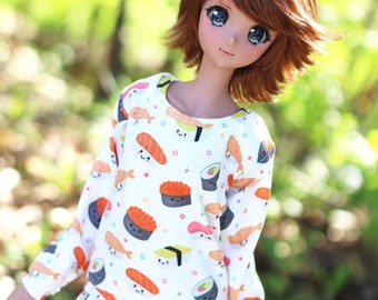 Clothing to fit Smart Dolls - The Joy Pajama Set in Sushi on White - Fits BJD 1/3 Scale Dolls