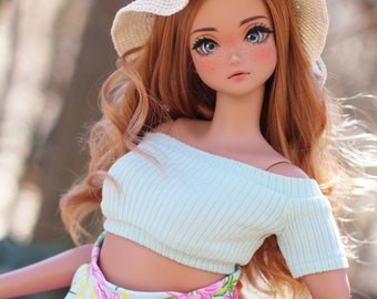 Clothing to fit Smart Dolls Pear Girl - The Cosette Top in Light Mint - Fits BJD 1/3 Scale Dolls