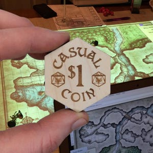 Custom Engraved Wood Game Tokens – Single or Double-Sided | Personalized for Board Games, Arcades, Roleplaying & More