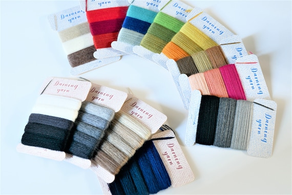 Darning Kit with Darning Egg ∣ Wool 100% Darning Yarns ∣ Socks