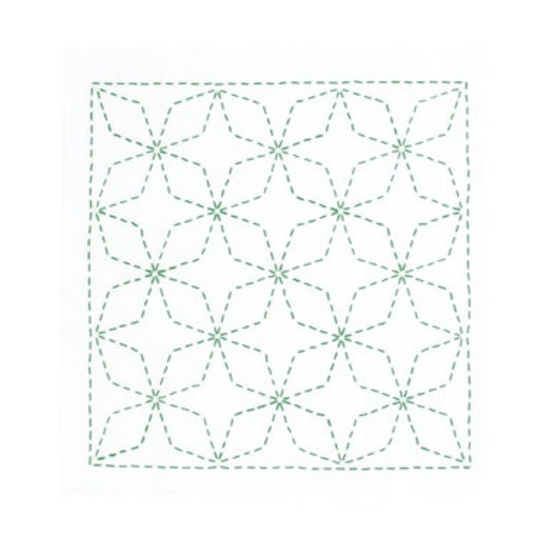 Схемы сашико с последовательностью стежки