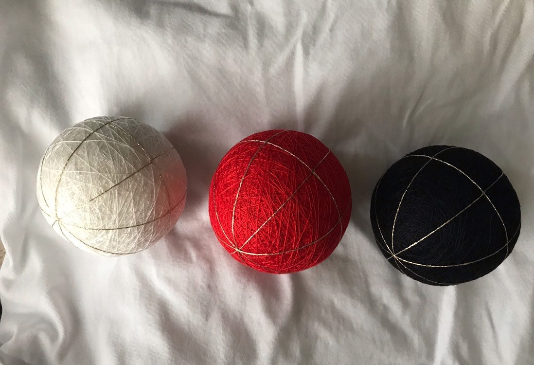 6, 8, 10 Guidelines , Base of Japanese Temari Ball Choose From 3 Colors ...