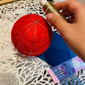 6, 8, 10 Guidelines , Base of Japanese Temari Ball Choose From 3 Colors ...