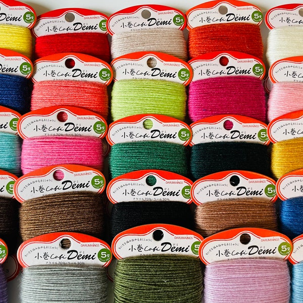 30 colors, Darning thread, darning yarn, wool embroiledry, japan