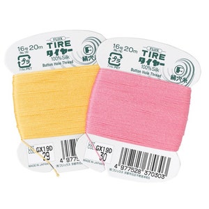 100% Pure Silk Hand Sewing thread , 20m ,120colors , TIRE silk Button Hole thread, fujix, tire