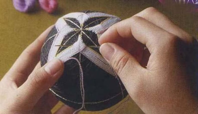 6, 8, 10 Guidelines , Base of Japanese Temari Ball Choose From 3 Colors ...