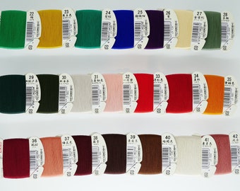 42 color,Japanese silk thread,40m,myakobane,Miyakohane,kimono thread,Hand sewn thread,hand sewing thread,silk thread for hand-sewing,Cord,String