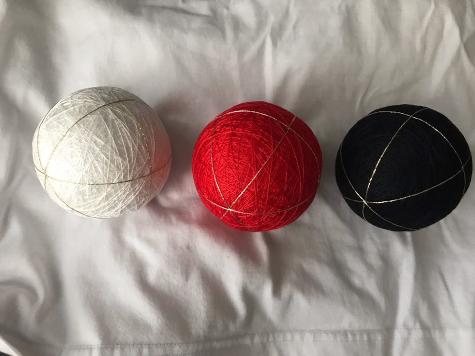 6, 8, 10 Guidelines , Base of Japanese Temari Ball Choose From 3 Colors ...