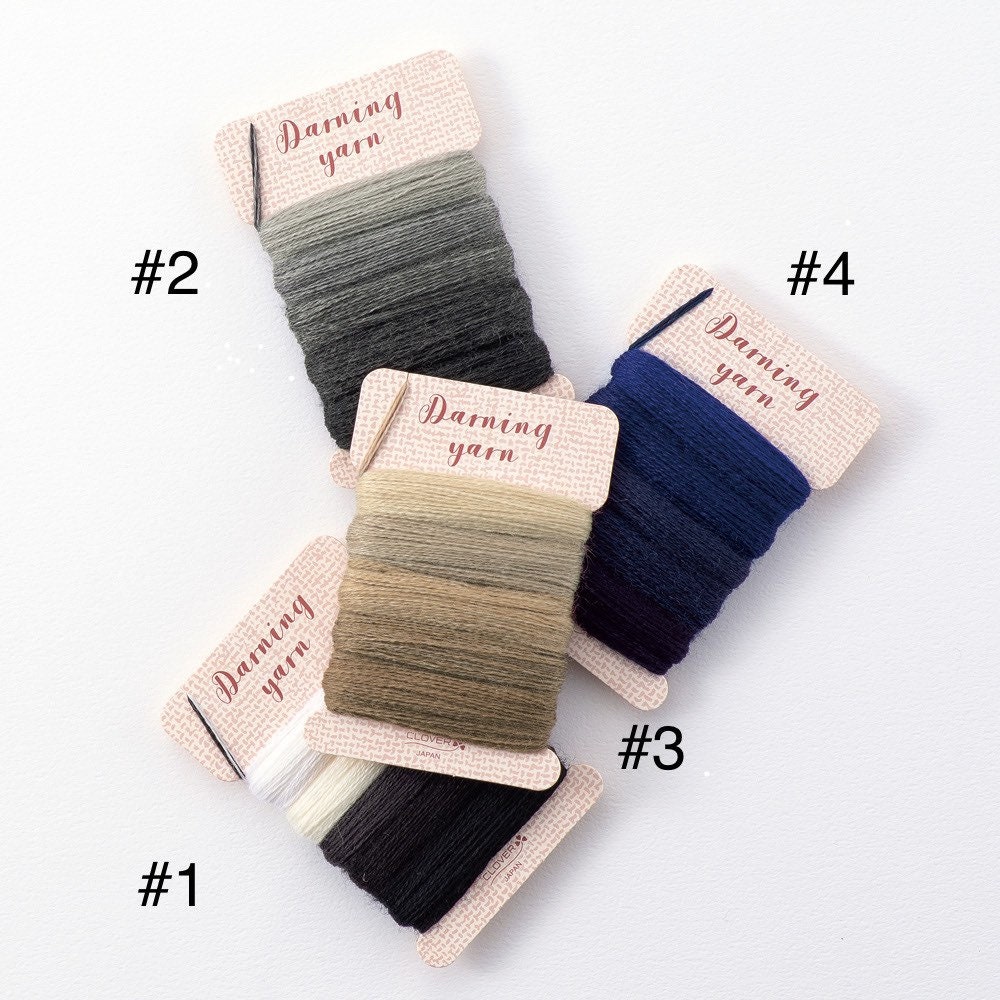 New Clover Thread 57 for Darning & Mending 50% Wool 50% acrylic 16m 3c –  denshinmaru