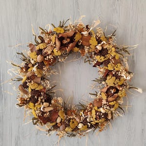 Droge bloemenkrans/zomerkrans/natuurlijke deurkrans/boerderijkrans/decoratie voordeur