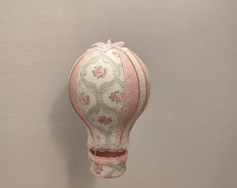 Globo aerostático hecho a mano / Adorno vintage artesanal / Decoración romántica para la habitación del bebé / Regalo para baby shower