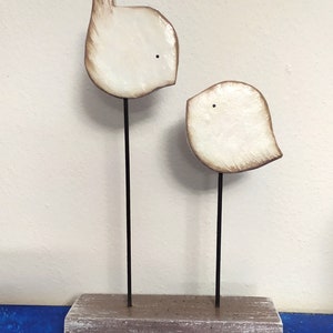 Uccelli di cartapesta/arte di cartapesta/regalo d'arte unico/arte di carta