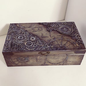 Boîte de montre steampunk pour homme/cadeau personnalisé pour homme/boîte de rangement/cadeau d'anniversaire/8compartiments