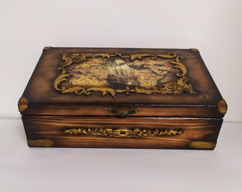 Watch box for men/personalized men&#39;s gift/storage box/handmade gift/8 compartments