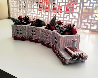 Weihnachtlicher Deko Zug/Weihnachts Deko/ einzigartiges Weihnachtsgeschenk