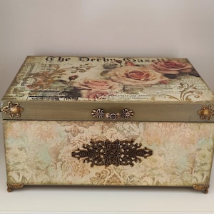 Boîte à bijoux florale/boîte vintage/rangement de bijoux/cadeau de fête des mères