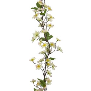Ghirlanda di fiori di melo rosa crema 180 cm