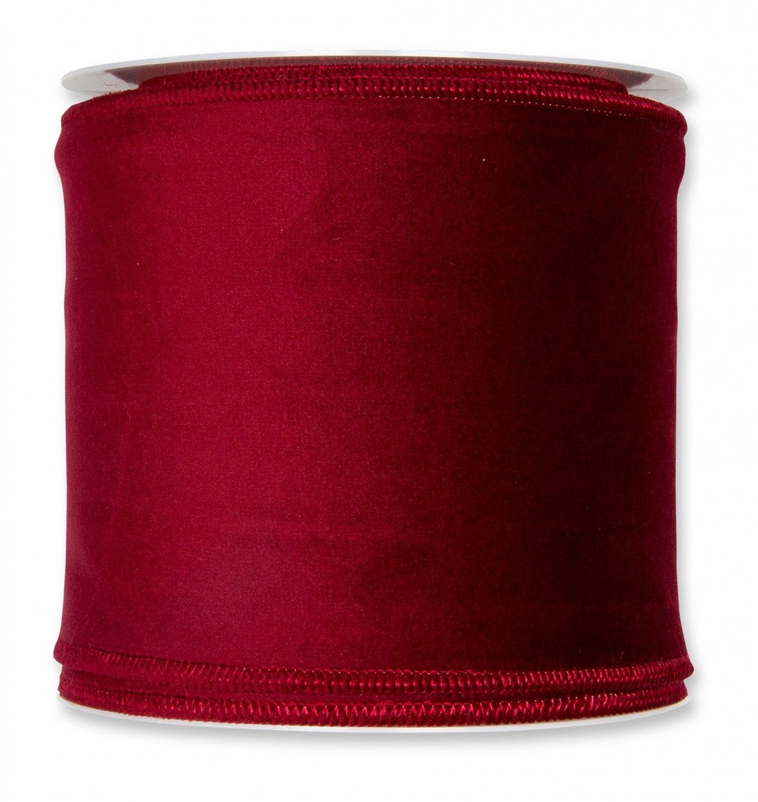 Velvet Fabric Ribbon 100mm X8m Burgundy Red Etsy UK